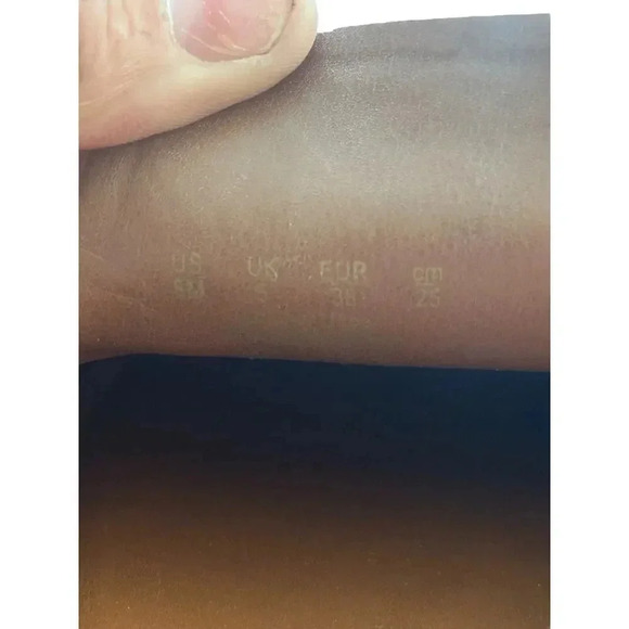 Franco Sarto Tan Mules Snakeskin Slip On Bocca Slide Shoes Size 8M - Picture 4 of 5